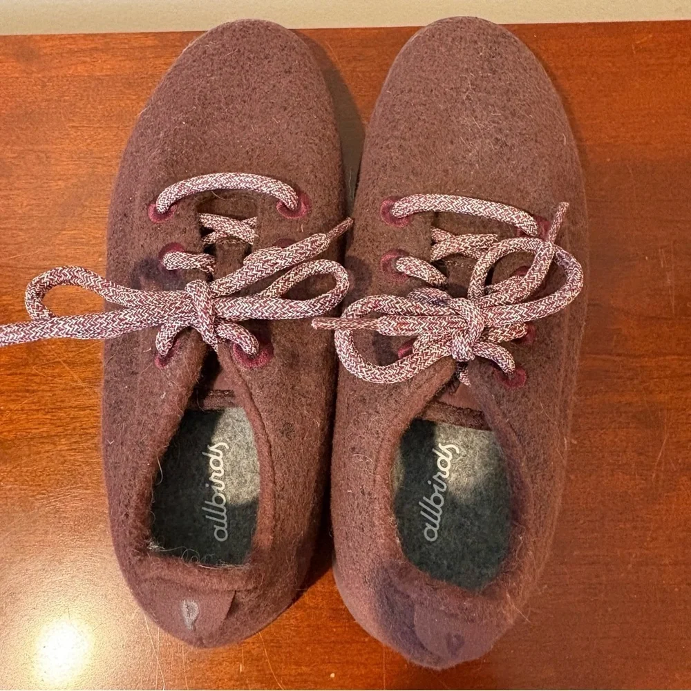 Allbirds Maroon Wool Running Sneakers Size 7